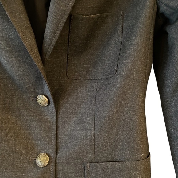 ARITZIA Talula Wool Charcoal Gray Blazer, Size 2 - Picture 6 of 9